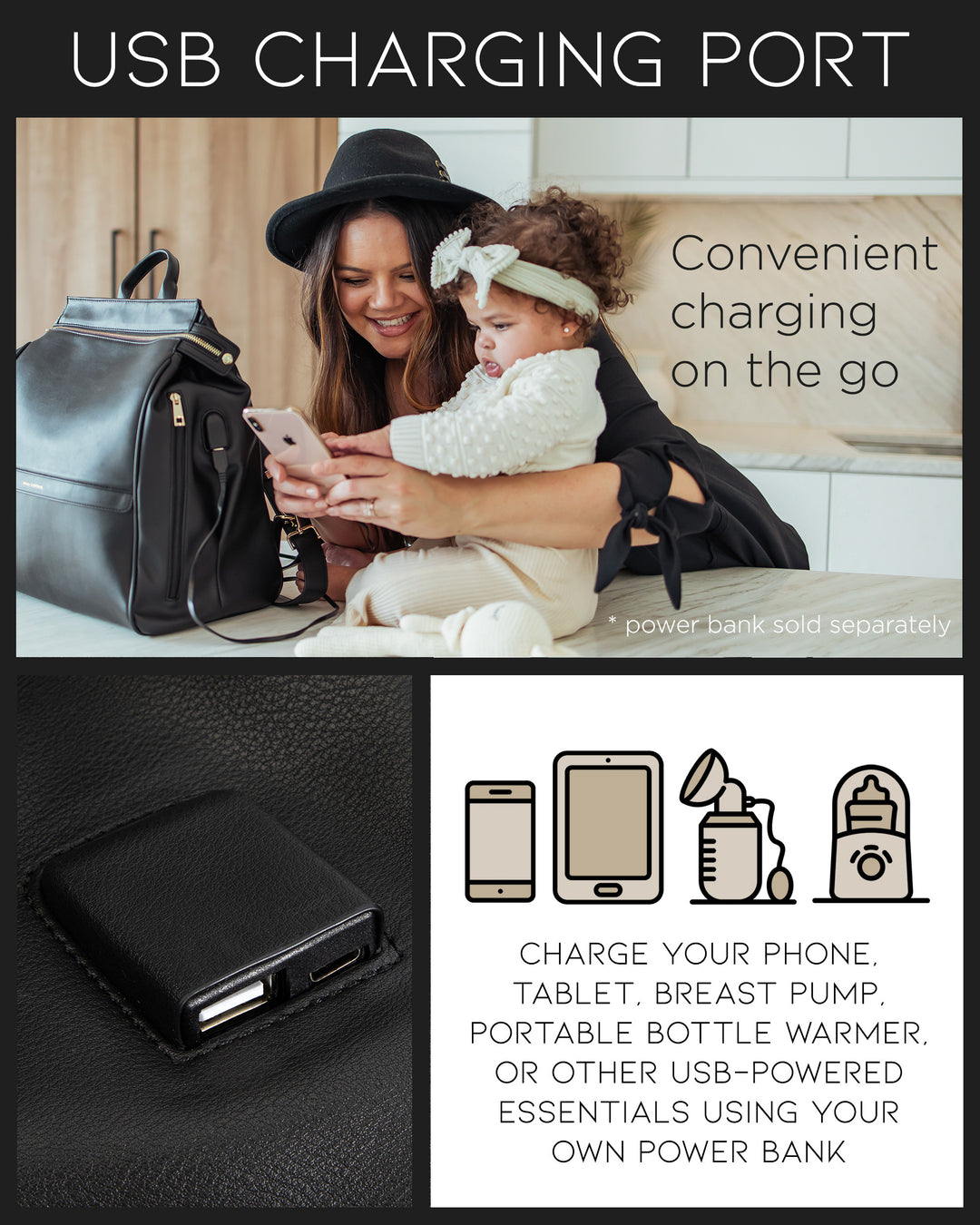 The Sophia Diaper Bag – Mia + Sophia