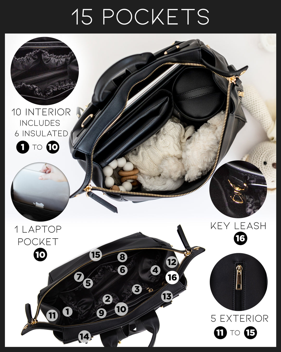 The Sophia Diaper Bag – Mia + Sophia