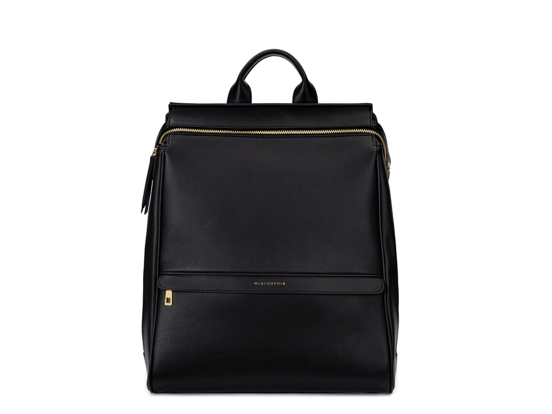 black leather backpack diaper bag The Sophia Diaper Bag – Mia + Sophia